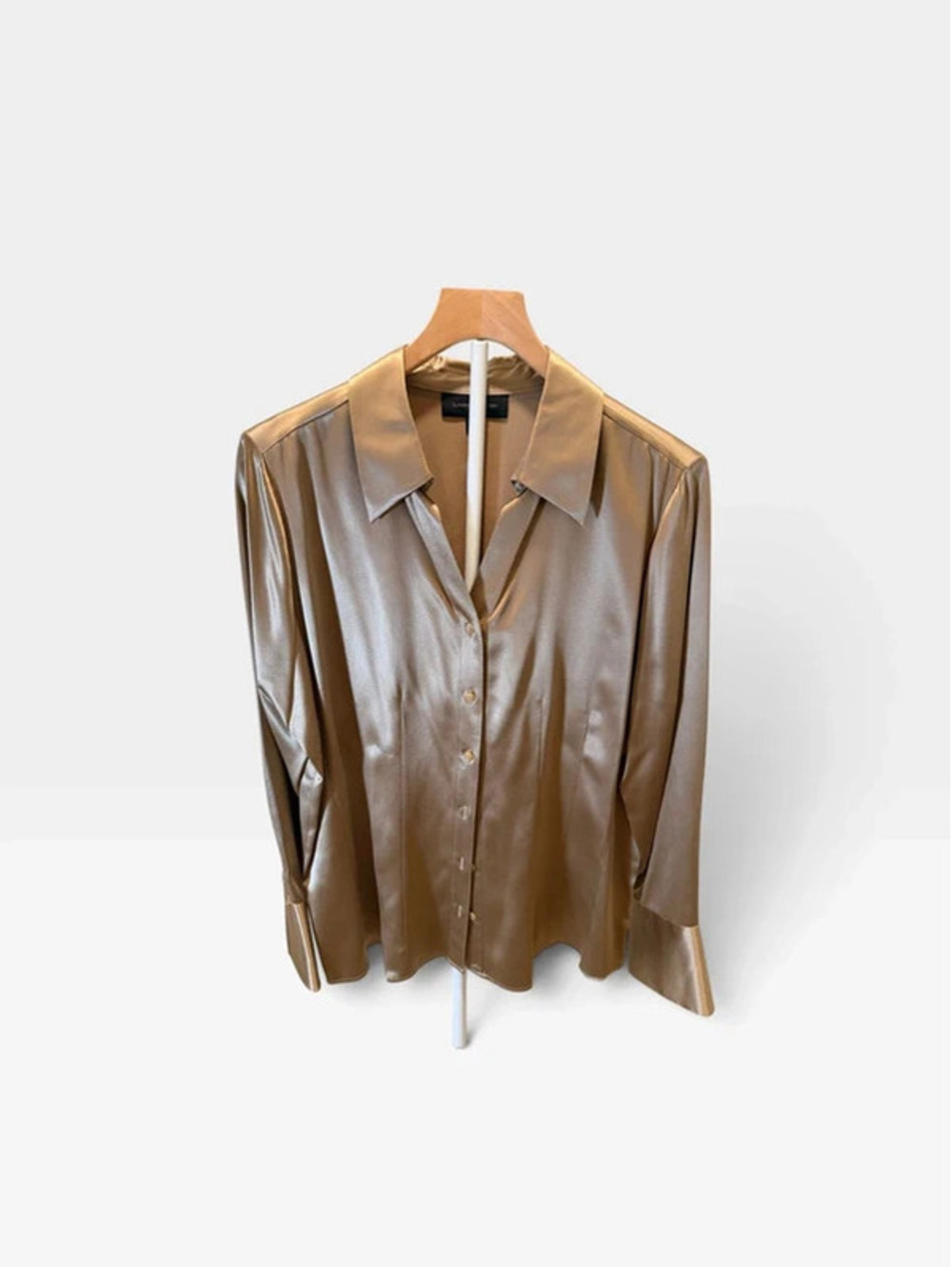 Silk Gold tone womens blouse